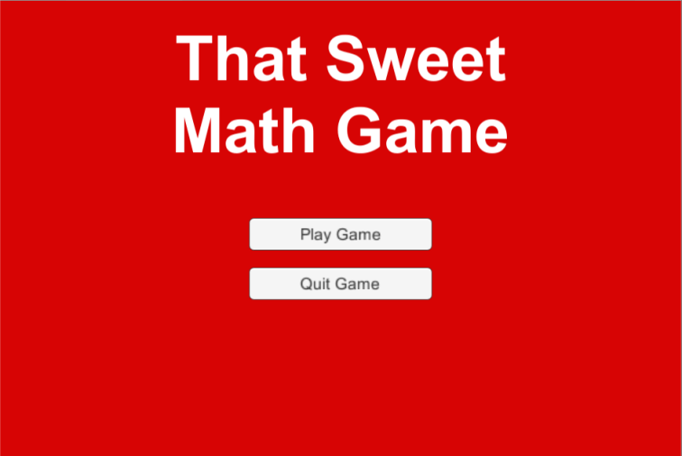 That Sweet Math Game ScreenShot Main Menu